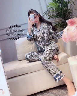 Bộ lụa cao cấp dài tay Nohk