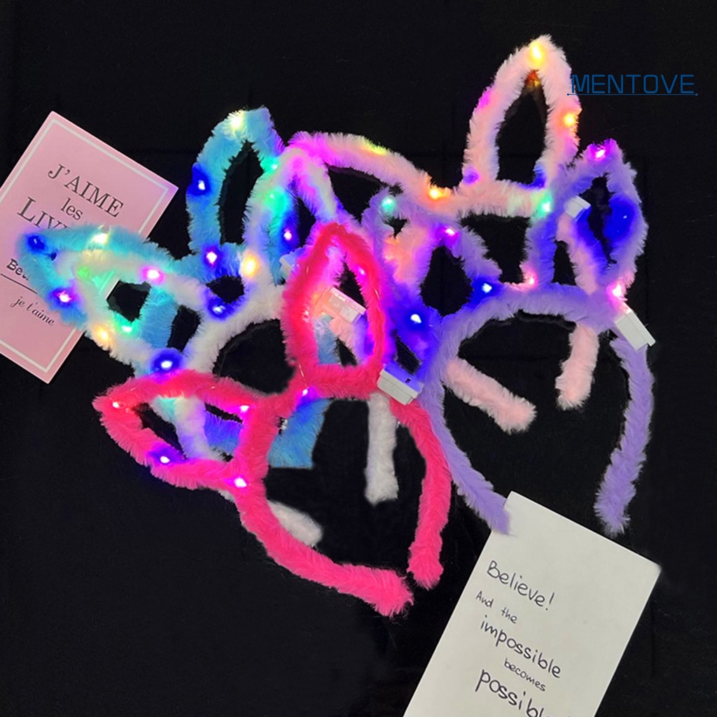 Băng Đô Tai Thỏ 3 Tốc Độ Phát Sáng Dễ Thương