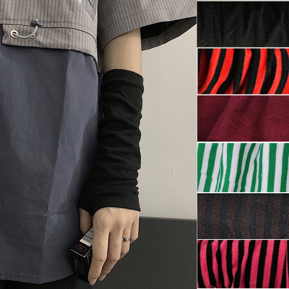 Găng tay hở ngón dệt kim giữ ấm thời trang mùa đông cho nữ