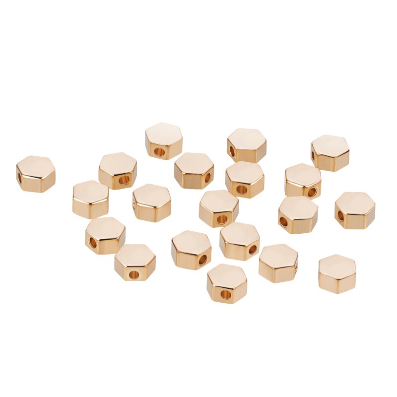 1 Set 20 Hạt Đồng Mạ Vàng Làm Trang Sức