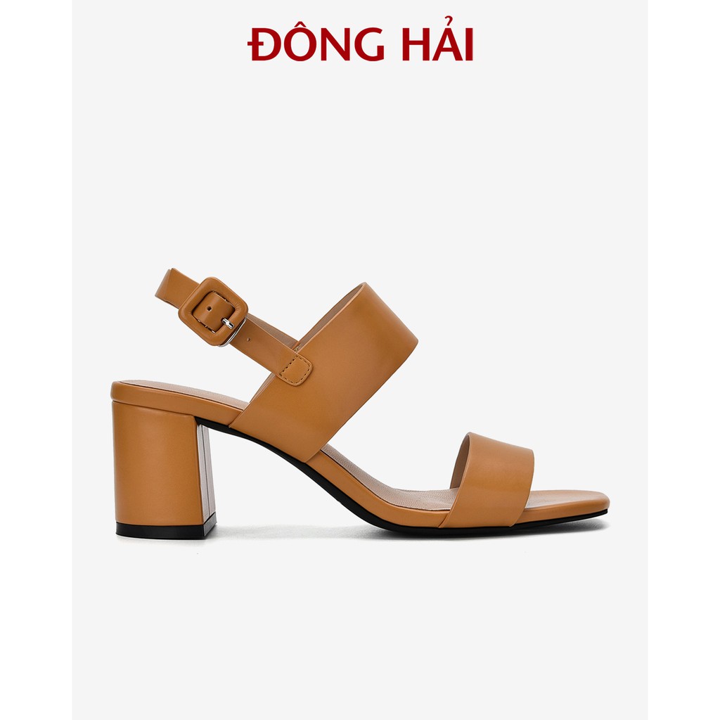 "TẶNG NGAY 30K khi theo dõi gian hàng "Giày sandal nữ Đông Hải gót vuông 7cm thiết kế 2 quai ngang -S85O6