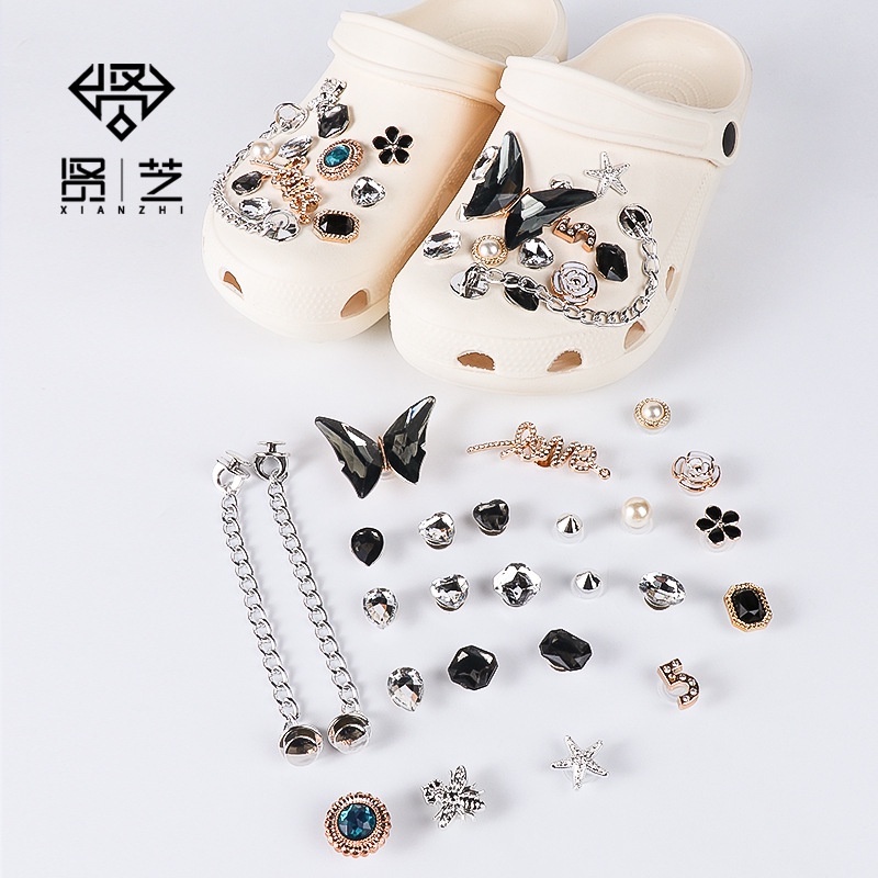 Nhãn Dán Dép sticker dépsticker dép crocsPhụ Kiện Nút Khóa Giày Dép Trang Trí Thủ Công