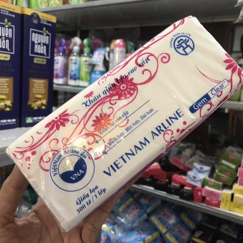 Giấy Lụa ,Khăn giấy rút cao cấp VIETNAM ARLIN 3 Lớp (300 tờ)