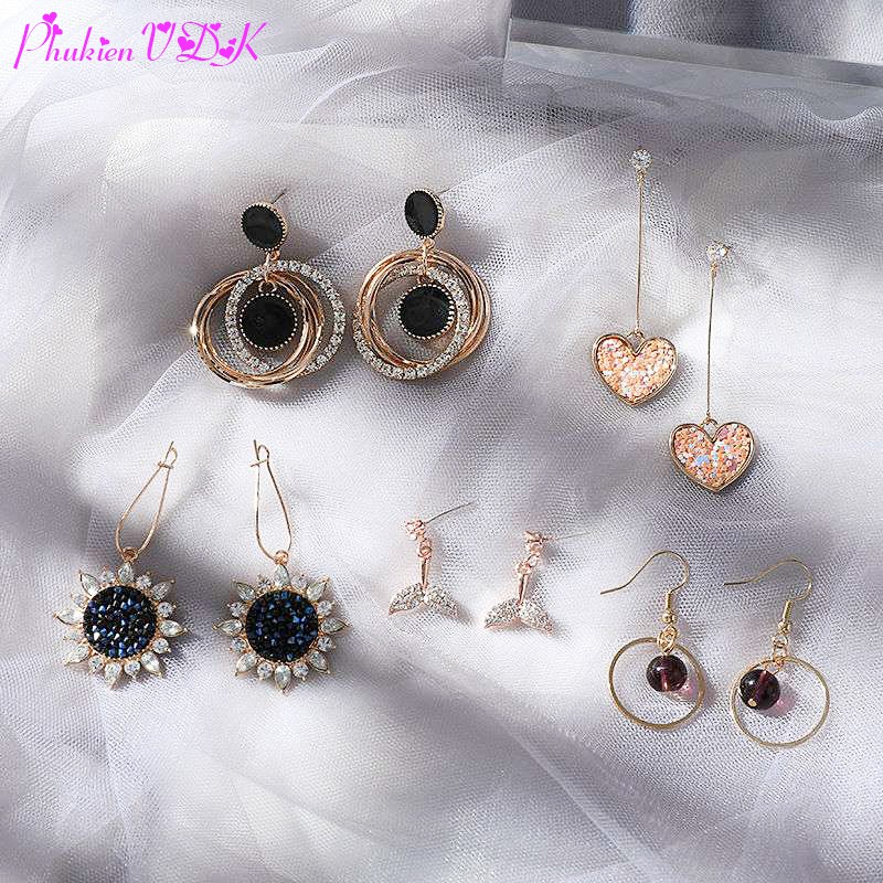 Set bông tai phong cách đối xứng MS75