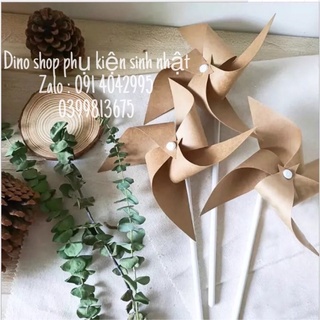Mua Set 3 cái chong chóng màu nâu kraft phong cách Ins