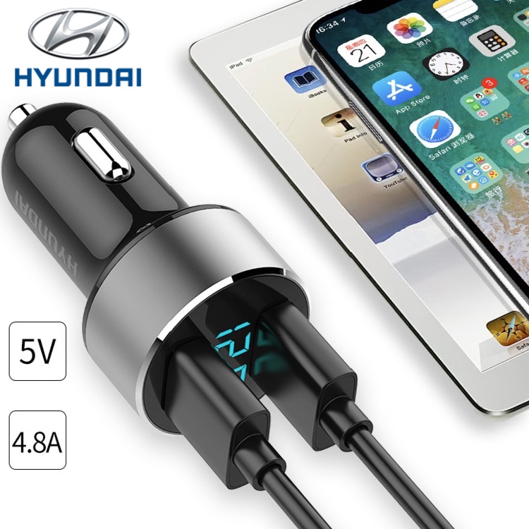 Tẩu sạc ô tô thương hiệu Hyundai HY-36 Sạc nhanh Quick 3.0 với điện áp 3.1A - Bảo Hành Chính Hãng 12 Tháng