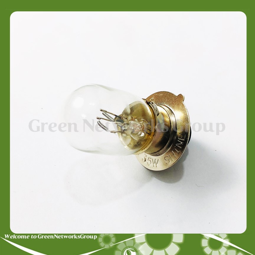 ✆◆Đèn pha xe máy 35W dây tóc Halogen 12V chân M5 Ánh Sáng Vàng (Bảo Hành 12 Tháng) - 1 bóng Sun Shing Greenne