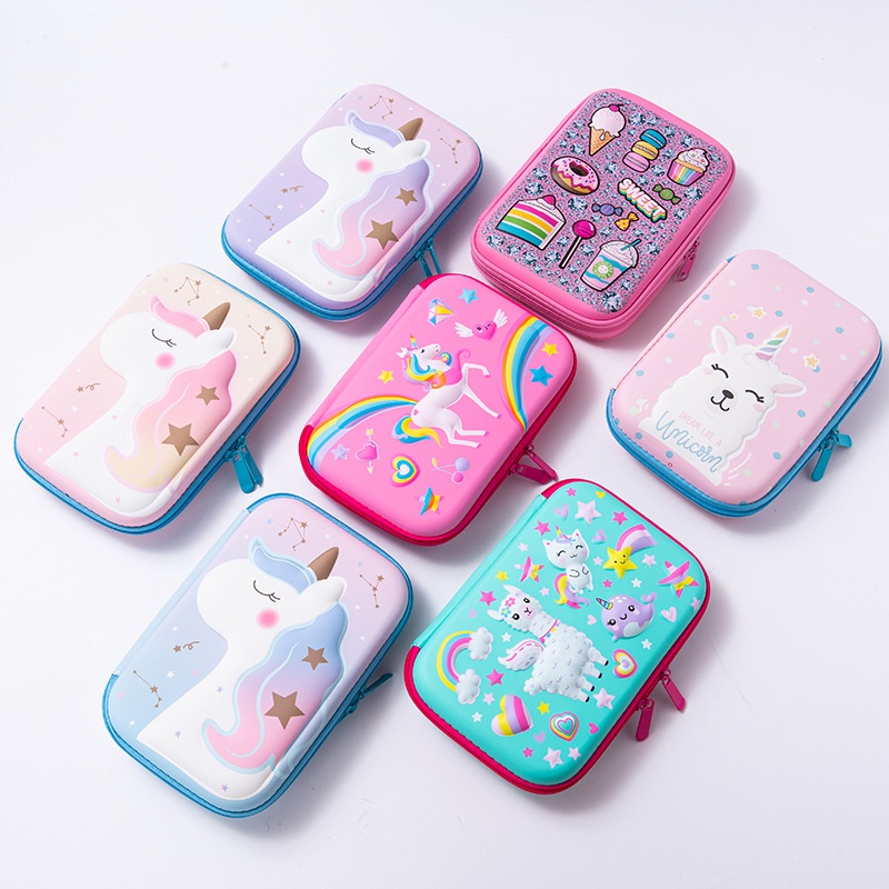 Túi Đựng Bút EVA Họa Tiết Khủng Long Hoạt Hình 3D Cỡ Lớn Chống Thấm Nước