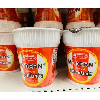 Mỳ tôm Modern ly ăn liền.Mì ly Modern Lẩu thái tôm 67g