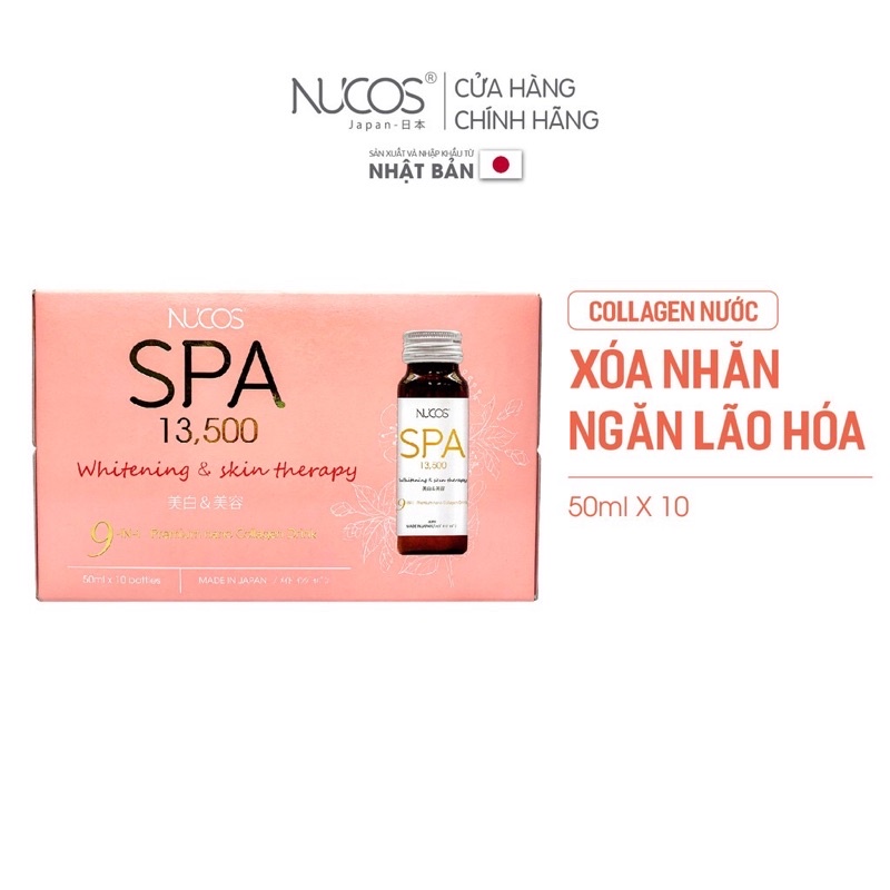 Nước Uống Nucos Spa 13500 MG Collagen Nhật Bản 1 hộp 10 chai