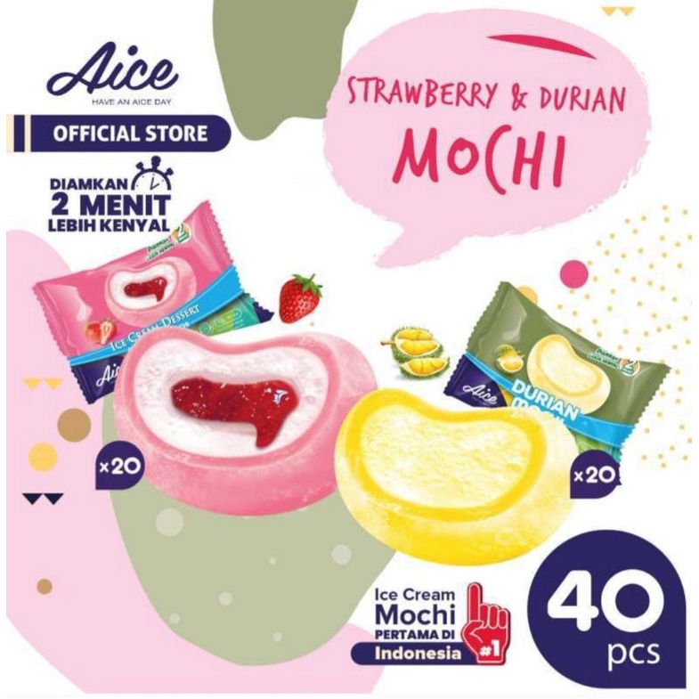 THÙNG KEM MOCHI MIX VANI-DÂU-SẦU RIÊNG 40 CÁI