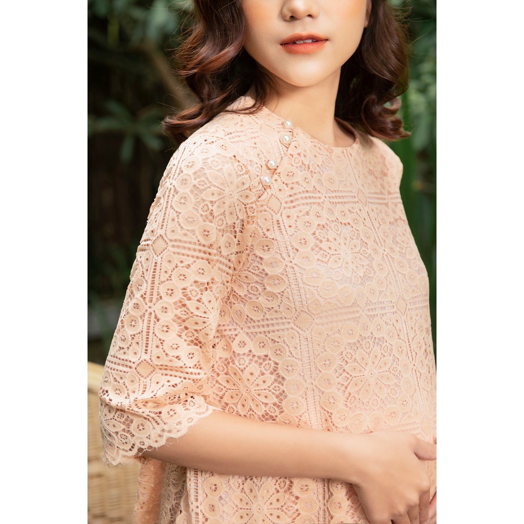 Áo Dài Bầu Thiết Kế Chất Liệu Ren Đủ Size Cho Mẹ Bầu Và Sau SinhTừ 47-85kg BELLA MAMA - D123