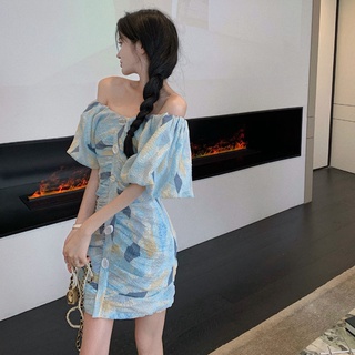 Đầm hoa trễ vai thiết kế thanh lịch cho nữ