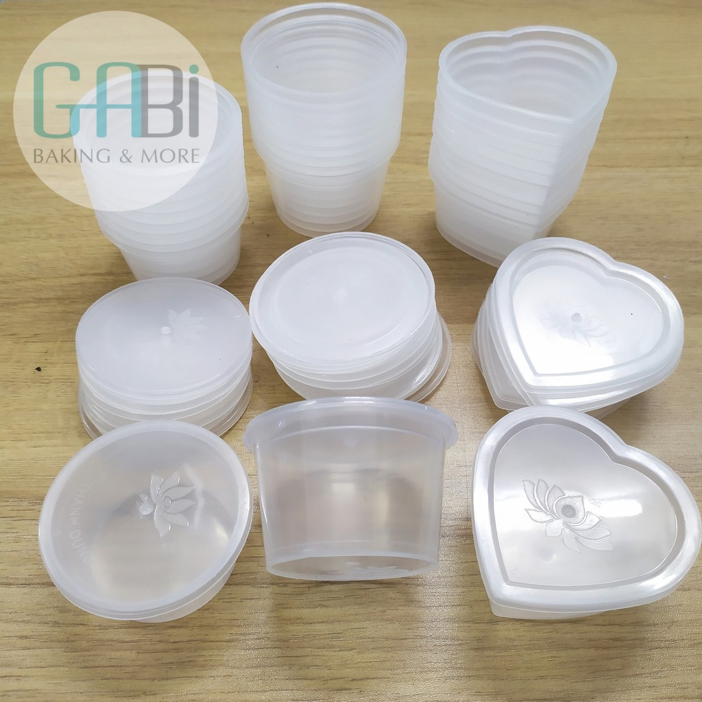 Set 50 hộp nhựa đựng caramen/flan