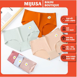 Quần Lót Nữ Đúc Su Thun Lạnh Hoa Cúc Cạp Ép Không Đường May Mềm Mại Kháng Khuẩn QL04 - mijusa