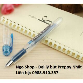 Bút máy Nhật Bản Preppy Platium xanh, bút Nhật, Bút mực Nhật