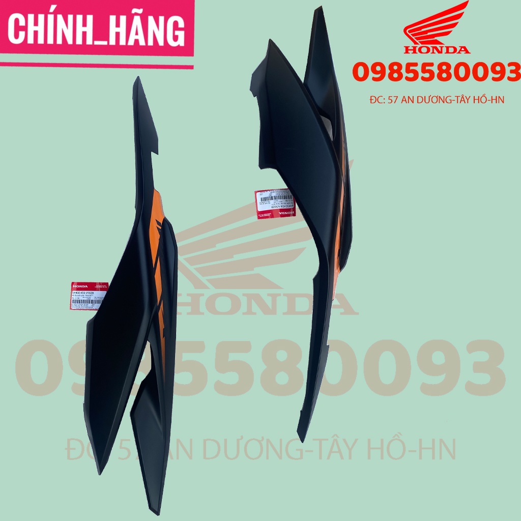 Nhựa dàn áo ốp đuôi sau winner x, ốp sườn màu cam đen phiên bản thể thao 2019, chính hãng honda