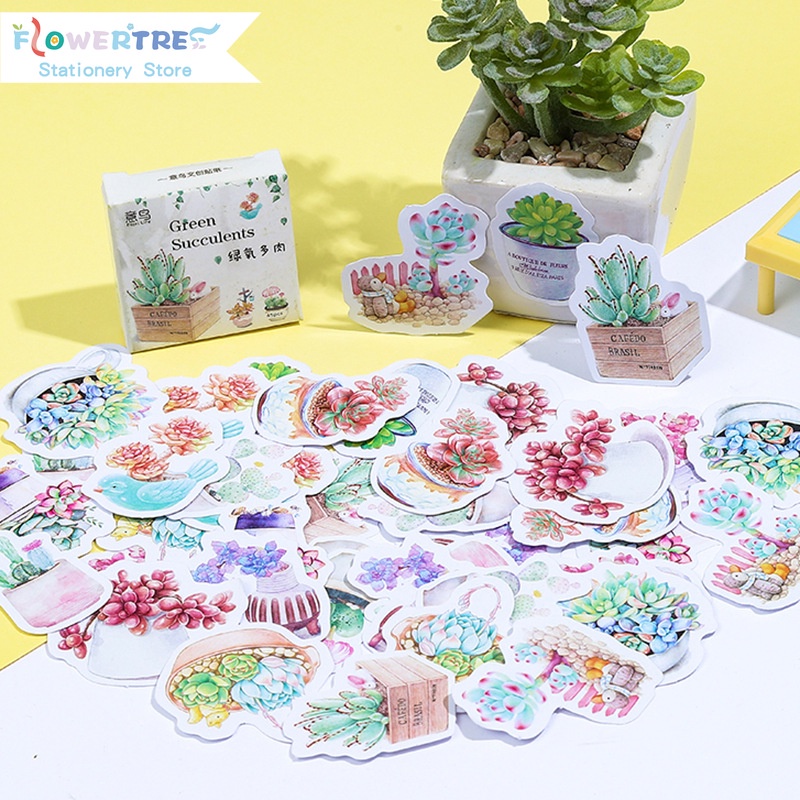 Flowertree Set 45 Miếng Dán Trang Trí Sổ Tay