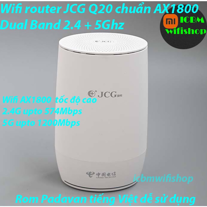 Wifi 6 MESH AX1800 JCG Q20 dual band phát sóng cực khoẻ
