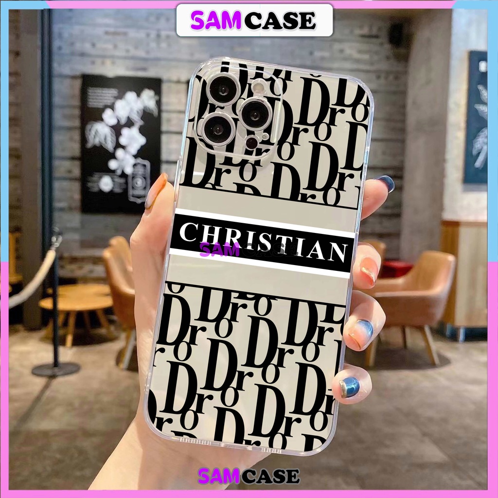 Ốp lưng iPhone Dior chống sốc cạnh viền vuông Silicon trong suốt bvc cho iphone 6/6s/7/8/X/XS/11/12/13/14 Pro Plus Max