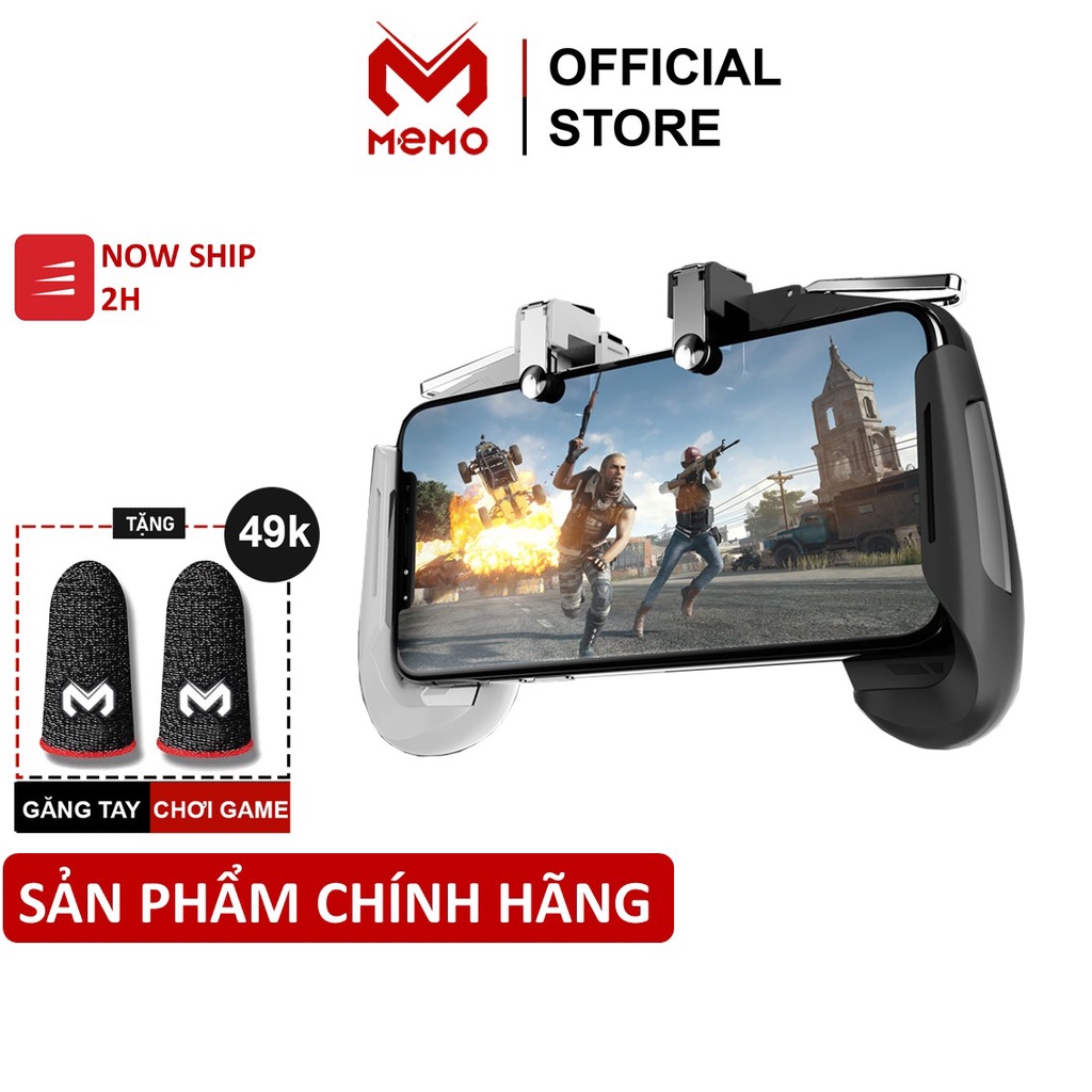 Tay cầm chơi game điện thoại Memo AK16 thiết kế 4 ngón linh hoạt tăng gấp 2 tốc độ cho game FPS - Hàng chính hãng