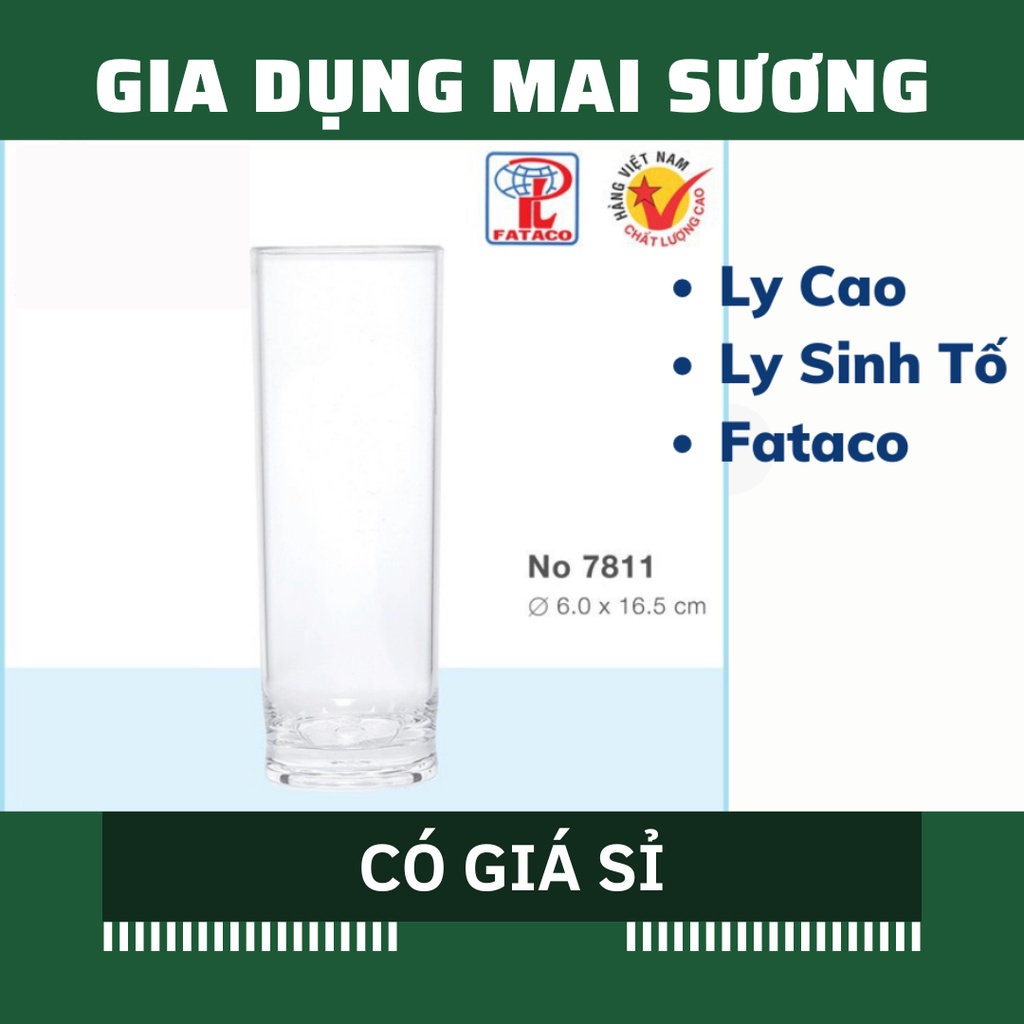 [Giá Sỉ] Ly Sinh Tố No7811 Nhựa Trong Acrylic Cao Cấp Fataco Việt Nam - Chính Hãng