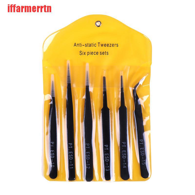 Set 6 Nhíp Uốn Cong Chống Tĩnh Điện Dùng Để Sửa Chữa Nhíp