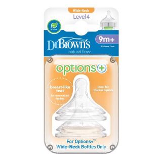 Set 2 núm ty Dr Brown Option Plus cổ rộng - Các size