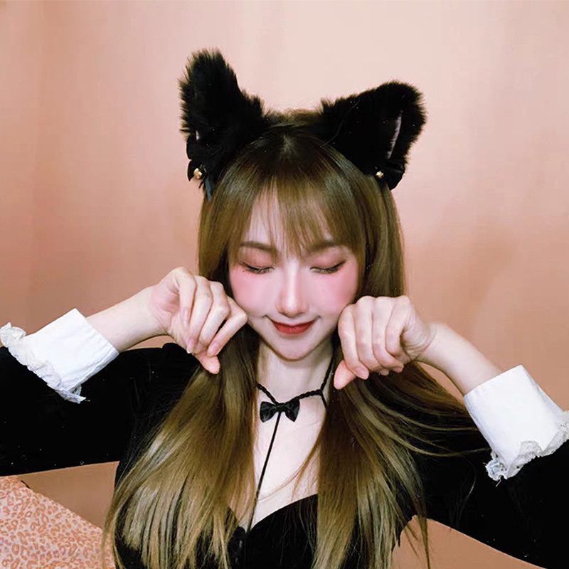 Băng đô cài tóc phối tai mèo thời trang Nhật YKD