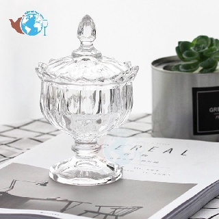 TẾT-Thố mứt thủy tinh pha lê chân cao 1046/l1-giao ngẫu nhiên