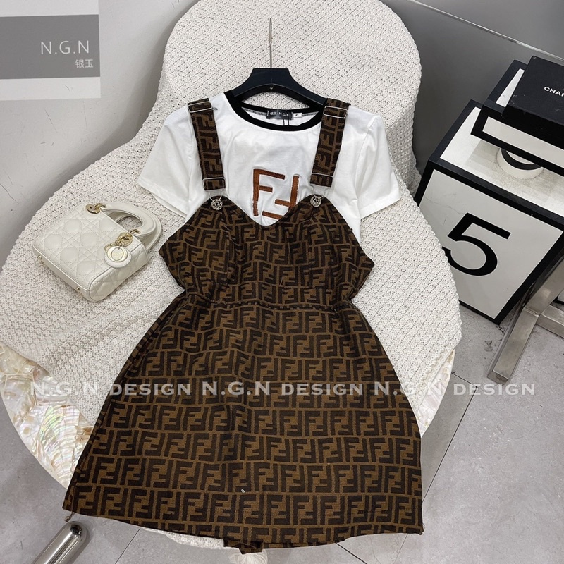 [SALE] Sét yếm FD kèm áo phông