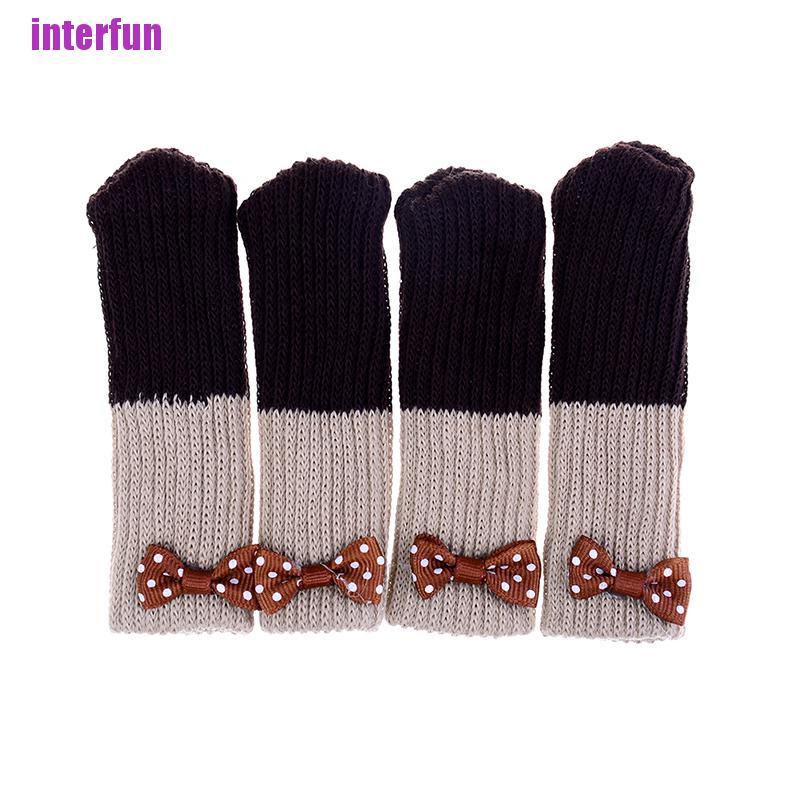 Bộ 4 Ghế Ngồi Chống Trượt In Hoa