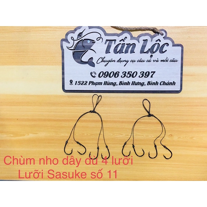 CHÙM NHO CÂU CÁ BUỘC SẴN