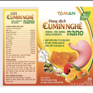 Dung dịch cumin nghệ nano hộp 20 gói
