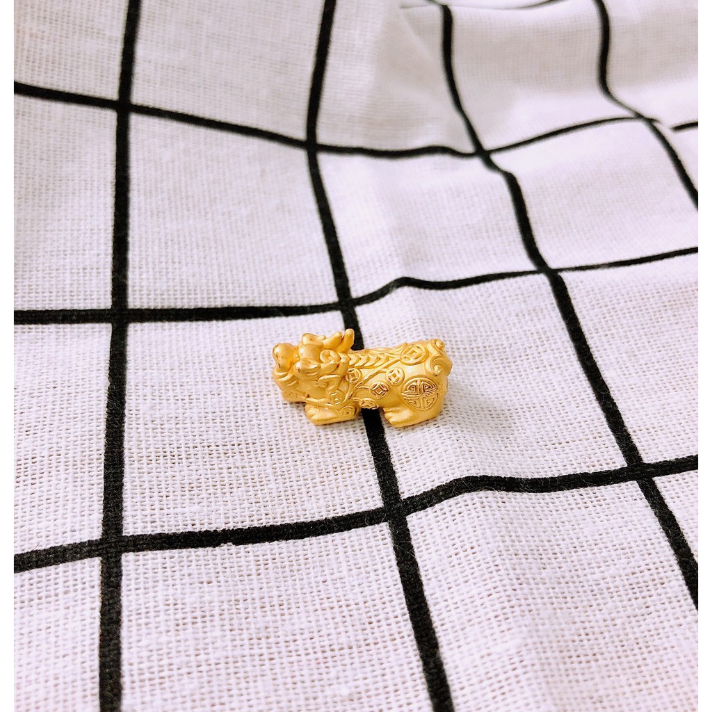 Tỳ hưu bạc mạ vàng - Charm tỳ hưu bạc mạ vàng NQ Jewerly