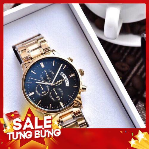 Đồng Hồ Nam Nibosi Chính Hãng Cao Cấp MS245 Dây Thép - Siêu HOT