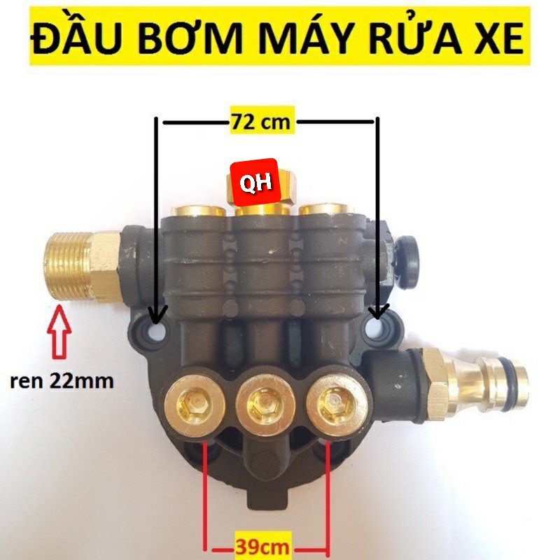 Bộ Đầu Bơm Máy Rửa xe mini(có kèm rơ le điện) BỘ NHƯ HÌNH