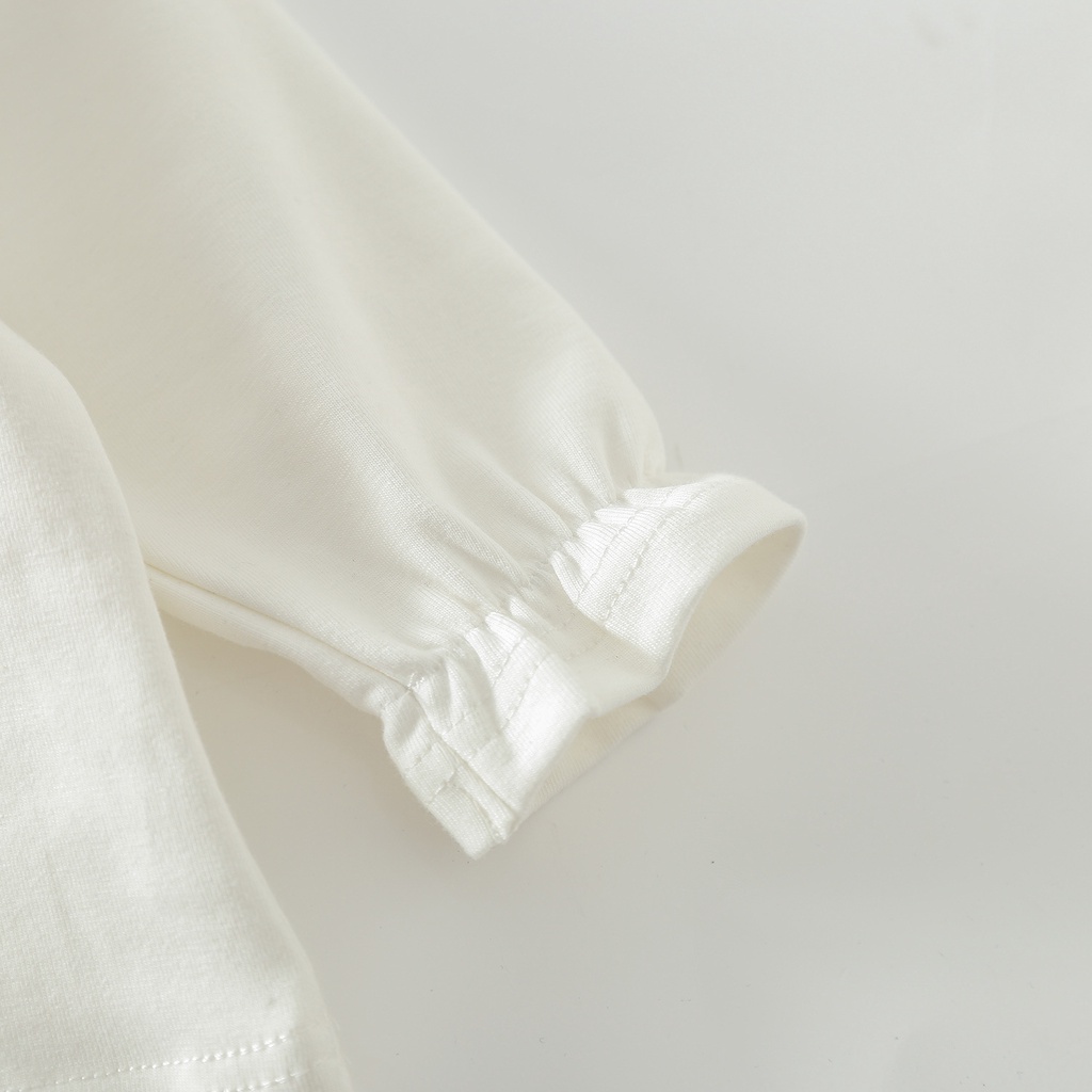 Áo cổ búp bê màu trơn thời trang mùa thu cho bé gái