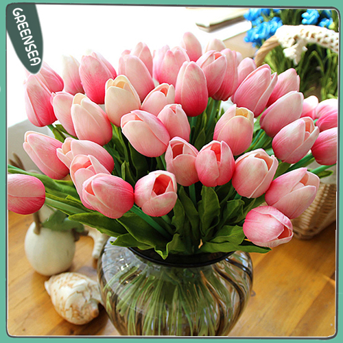 Bộ 10 hoa tulip nhân tạo làm đồ trang trí tiện lợi
