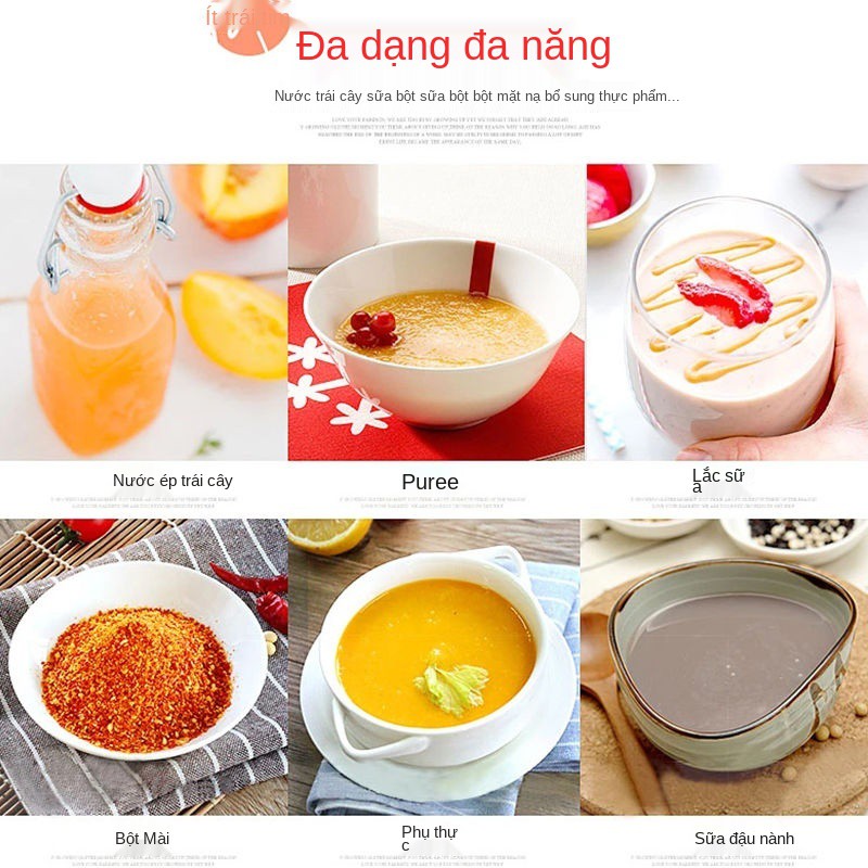 Máy nấu ăn Joyoung, xay thịt nhỏ gia đình đa chức năng, bột, ép rau củ quả mini JYL-C93t