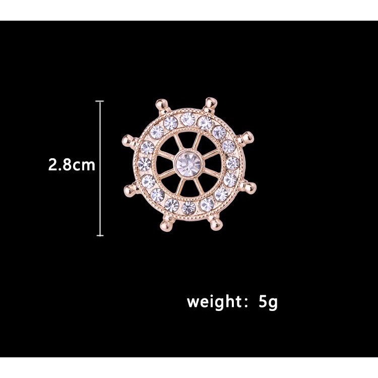 EFAN Ghim Cài Áo Hình Bánh Lái Thuyền Thời Trang Cho Nam