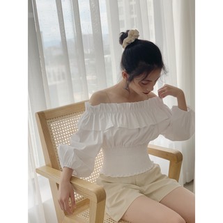 Áo trễ vai eo chun tay bồng tka233 1994closet