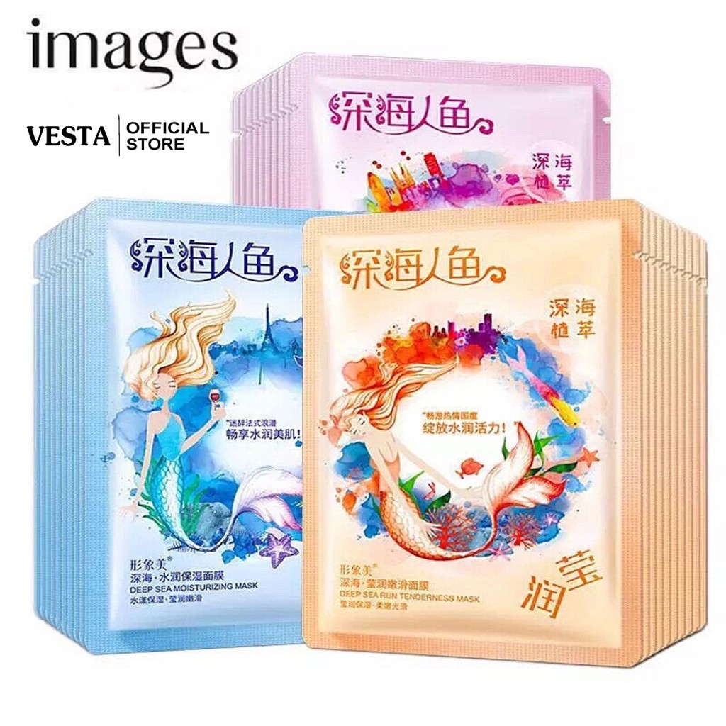 Mặt nạ giấy nàng tiên cá mask dưỡng trắng cấp ẩm cho da Images