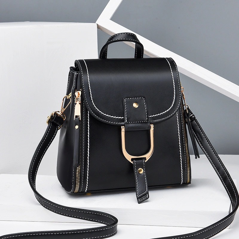 Balo mini cao cấp Balo thời trang 100% Da PU 2 Màu Sang Chảnh
