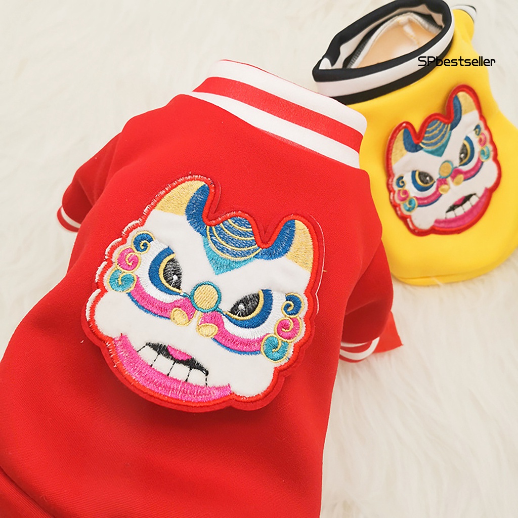 Áo khoác in hình sư tử dễ thương thời trang xuân đông cho thú cưng