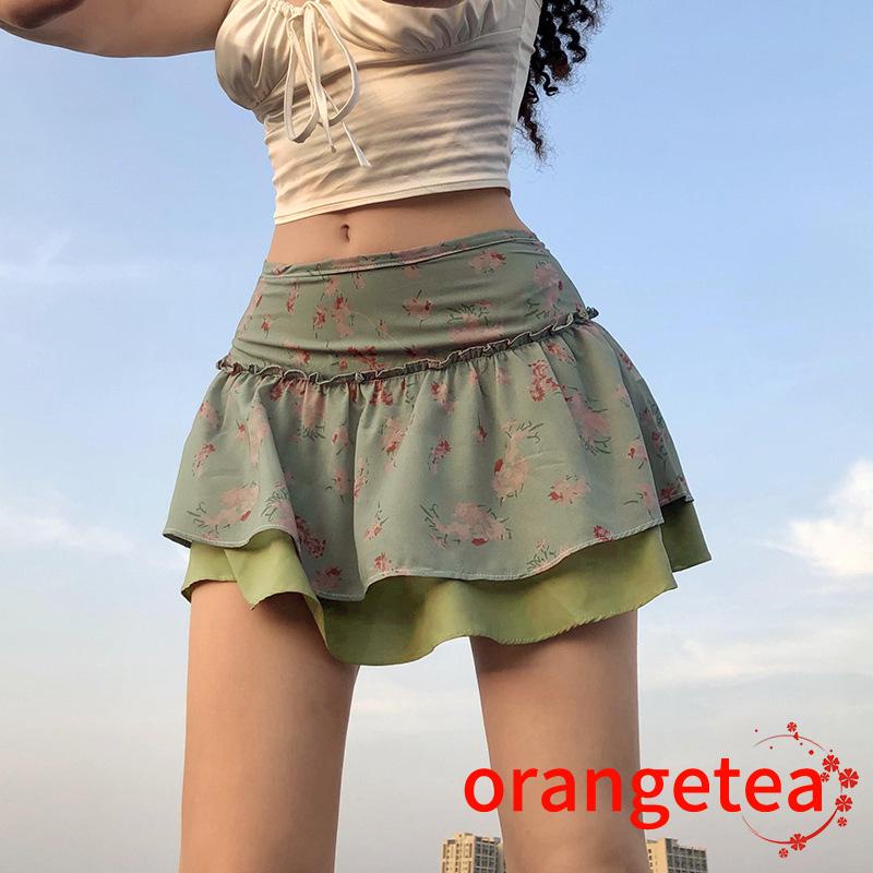 Chân váy ngắn in hoa thời trang cho nữ