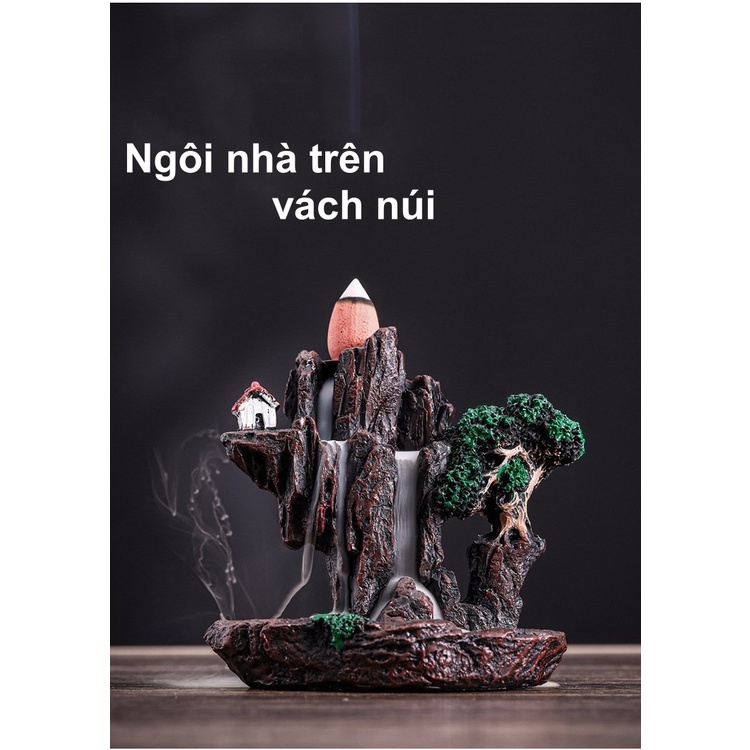 Tiểu cảnh - hòn non bộ - thác nước có thể để trầm hương