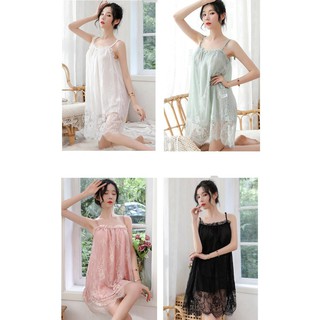 ❤️FREESHIP❤️VÁY NGỦ REN 2 DÂY 2 LỚP ĐẸP SEXY ❤️HÀNG ORDER QUẢNG CHÂU❤️