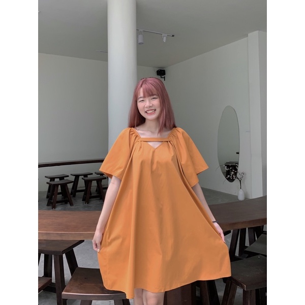 D03 - Đầm babydoll vàng cam