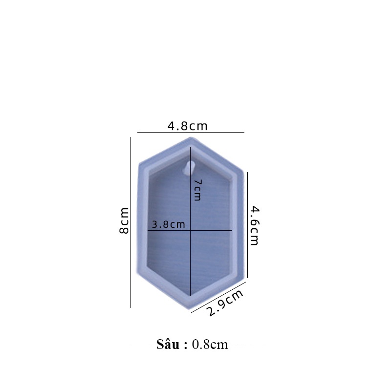 Khuôn silicon làm mặt dây chuyền hình học
